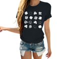 thumbnail image 1 of Pxiakgy Vente Chaude! T-Shirt Trèfle de la Saint-Patrick pour Femmes Chanceux Irlandais Manches Courtes T-Shirt Graphique Trèfle Mode Décontractée Imprimé Amour Col Rond Manches Courtes T-Shirt, 1 of 4
