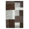 thumbnail image 1 of Infinity Home 70024 Madison Shag Cubes 3 ft. 3 in. x 5 ft. 3 in. Rectangular Area Rug in Beige/Brown, 1 of 1