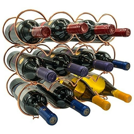 Sorbus 3-Tier Stackable Round Classic Style Wine Racks for Bottles - Perfect for Bar, Wine Cellar, Basement, Cabinet, Pantry, etc - Hold 12 Bottles, (Best Small Wine Cellar)