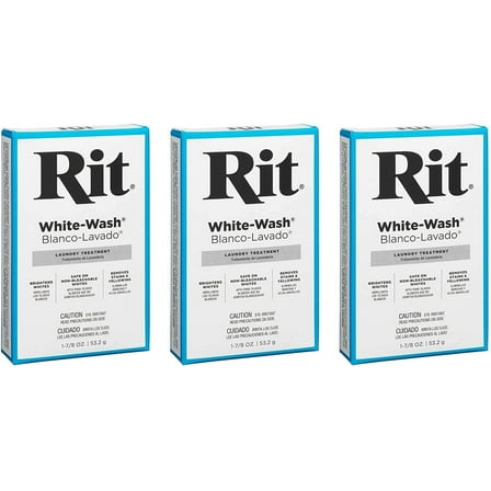 Rit Dye Powdered Fabric Dye, White Wash, 1 7/8-Ounce Three Pack