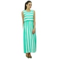 thumbnail image 3 of Bimba Women Long Sleeveless Maxi Dress Stripe Print Rayon Beach Holiday Dresses, 3 of 6