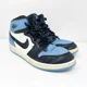 thumbnail image 2 of Ni - ke Ni - ke Boys Air Jordan 1 FD1412-400 Blue Basketball Shoes Sneakers Size 2Y, 2 of 5
