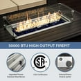 thumbnail image 3 of Kullavik Patio Furniture Sectional Sofa Set 7-Pieces PE Rattan Patio Conversation Set w/43in Gas Fire Pit Table, Outdoor Furniture with 55000 BTU Propane Fire Pit, Sand, 3 of 6