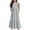 Gray, variant on ShomPort Girls Ruffle Sleeve Maxi Dress Summer Loose Round Neck Flowy Tiered Dress with Pockets