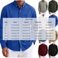 thumbnail image 7 of Men's Long Sleeve Tee Shirts Summer Collar Thin Style Solid Color Button Shirt with Pocket Casual Stylish Loose Lightweight Work Shirt, 7 of 7