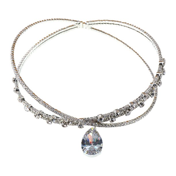 Gargantillas Collares,Gargantilla de lujo Collares Cadena de cuello Delicado,Collar de gargantilla de diamantes de imitación de moda encantador,Cruz Clavícula Cadena Regalos Yuyangstore Gargantillas Collares