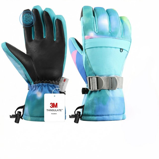 Guantes de esquí Pnosnesy impermeables, cálidos y transpirables