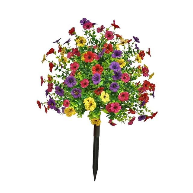 Estaca decorativa de estaca de flor artificial de jardín, adorno de decoración de césped de regalo fácil de usar para el patio de jardín de jardín al Estilo B