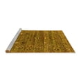 thumbnail image 2 of Ahgly Company Machine Washable Indoor Square Oriental Yellow Industrial Area Rugs, 6' Square, 2 of 4