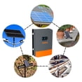 thumbnail image 4 of Controlador de carga y descarga Solar MPPT 60A 12/24/36/48V Auto-Max DC160V controlador de paneles solares de entrada retroiluminado, 4 of 8