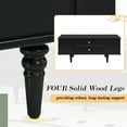 thumbnail image 3 of MDQMD 47.2'' Black Coffee Table with Storage Drawers for Living Room,Center Table with Solid Wood Legs& Metal Handle for Home, 3 of 8