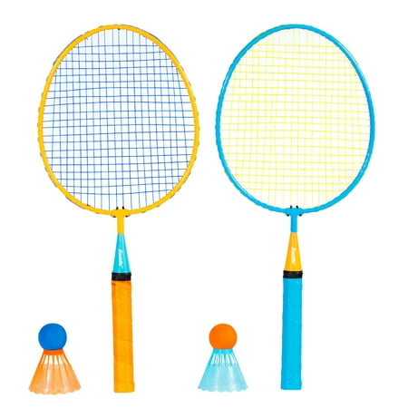 Franklin Sports Smashminton - 2 Oversized Badminton Rackets and 2 Foam Tipped (Best Badminton Racket Brand)