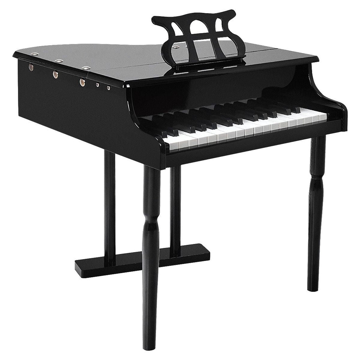 Costway Children 30 Key Toy Grand Baby Piano with Kids Bench Wood Black