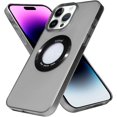 thumbnail image 6 of Designed for iPhone 14 Pro Max Matte Case Compatible with MagSafe TPU Magnetic with Logo View Design for Women Girls Men for iPhone 14 Pro Max 6.7"-Black, 6 of 11