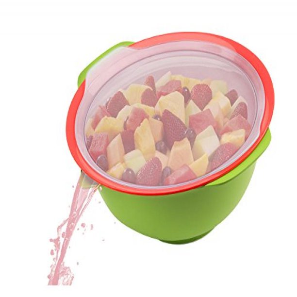 PROfreshionals Watermelon Fresh Cut Fruit Bowl with Strainer and Lid, 7