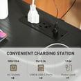 thumbnail image 4 of HOMCOM Tables de Chevet Modernes Ensemble de 2, Table de Chevet avec Station de Charge Noir, 4 of 10