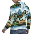 thumbnail image 6 of Fotbe Men's Hoodie with Lake Forest Dinosaur A Pattern - Kangaroo Pocket Pullover Hooded Sweatshirt, Perfect for Daily Wear, Travel, and Home-4X-Large, 6 of 7