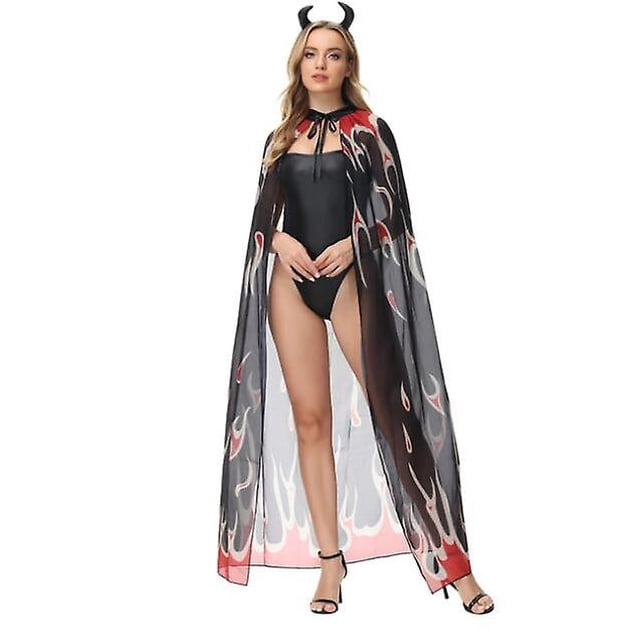 Conjunto de Disfraces de Carnaval de Halloween para mujeres, adultos, demonio, miedo, diablo, ángel, fiesta, Disfraz, mono divertido, novia fantasma