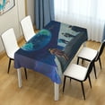 thumbnail image 4 of Yayeee Tablecloths 54" x 54" Rectangle Wrinkle Resistant Party Table Cover, Blue Planet, 4 of 8