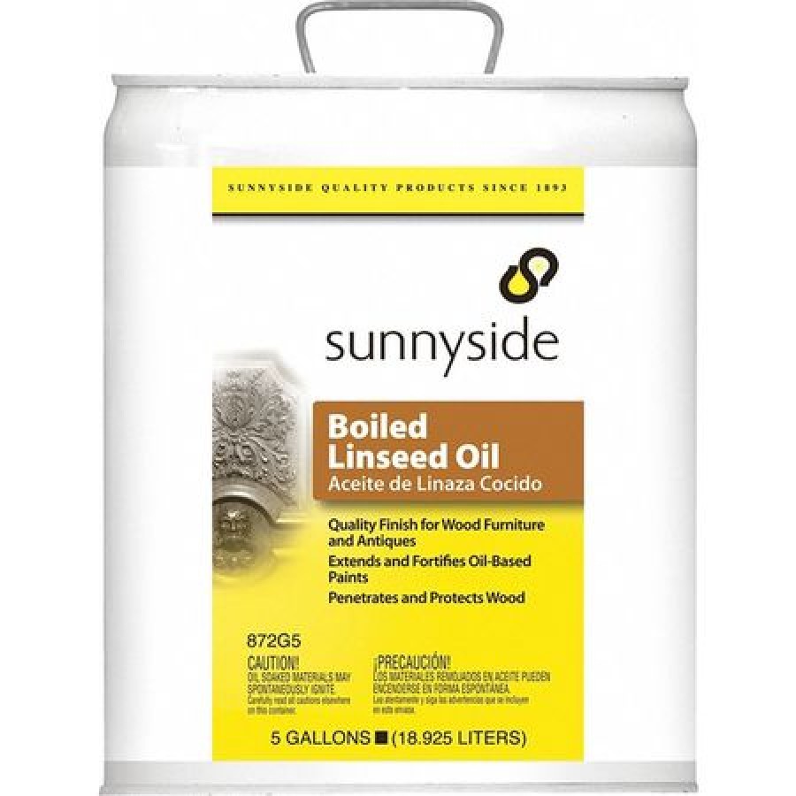 SUNNYSIDE 872G5 Boiled Linseed Oil,5 gal. Size,Amber