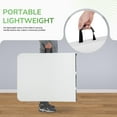 thumbnail image 6 of Favory 6FT Folding Table | Portable Plastic Table with Carry Handle | Waterproof & Foldable Table Design | Steel Frame with Lock | White | for Events, Camping, Indoor & Outdoor Use, 6 of 7