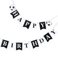 thumbnail image 3 of 1 juego de pancarta de feliz cumpleaños de fútbol: pancarta de balón de fútbol, guirnalda de cumpleaños, bandera para puerta de pared para niños y niñas, decoraciones de fondo para fiestas., 3 of 5