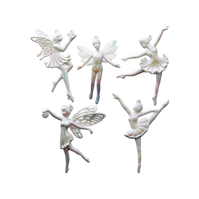 Estatua colgante para árbol de Navidad, decoración navideña, suministros para fiestas navideñas, medias navideñas, 5 unidades