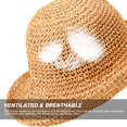 thumbnail image 5 of Spencer Women's Summer Cap Floppy Sun Hat Foldable Wide Brim UV Protection Sun Hats (Beige), 5 of 9