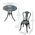 thumbnail image 3 of Outsunny Garden Aluminum Bistro Set, 3 of 9