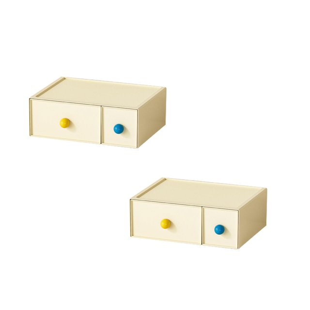 Oleegame 2PC Spoon And Lid Rest Retro Desk Organizer Drawer Type Desk Organizer Shelf Storage Box Desk Organizers And Accessories For Desks Desks Home Storage Combined Package