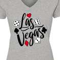 thumbnail image 4 of Inktastic Las Vegas- Dice and Card Suites Women's V-Neck T-Shirt, 4 of 5
