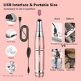 thumbnail image 3 of JUEMEL Portable Electric Nail Drill Kit 35000RPM (Variable Speed,Bits Chuck Lock,Forward & Reverse Rotation, Rose Gold ), 3 of 8