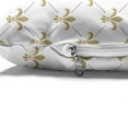 thumbnail image 4 of Fleur De Lis Pet Bed, Repeated Abstract Floral Old Antique Royal Forms in Checkered Effect, Resistant Pad for Dogs and Cats Cushion with Removable Cover, 24" x 39", Yellow and White, by Ambesonne, 4 of 4