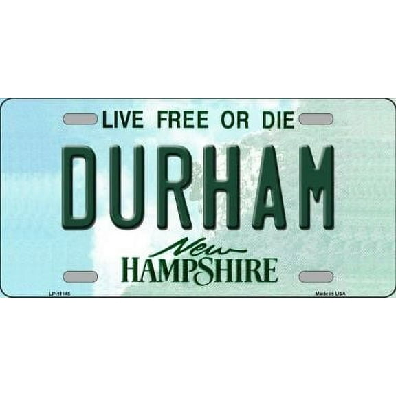 Smart Blonde LP-11145 6 x 12 in. Durham New Hampshire Novelty Metal Vanity License Plate Tag