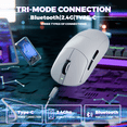 thumbnail image 4 of ATTACK SHARK X8 Ultimate Wireless Gaming Mouse,55g Ultra-Lightweight BT/2.4GHz Wirelss/Wired Mouse,8K Polling Rate,PixArt PAW3950MAX Sensor,42000 DPI,800mAh Battery,Gamer Mice for PC/Win/Mac, 4 of 10