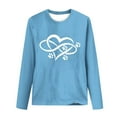 thumbnail image 4 of Pimelu Valentine Shirts for Women Womens Long Sleeve Tshirts Valentines Day Fashion Dog Paws Heart Print Pullover Sweatshirts Ladies Lightweight Spring Crewneck Blouses Tops, 4 of 5