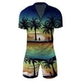 thumbnail image 2 of Vedolay Mens' Short Set Mens Short Sets 2 Piece Summer Shirt and Shorts Set,Navy L, 2 of 3