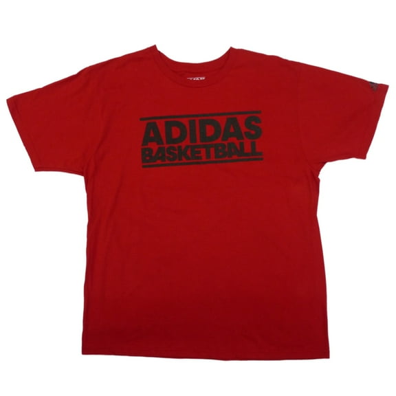 Adidas Mens Red Basketball T-Shirt Athletic Shirt XL