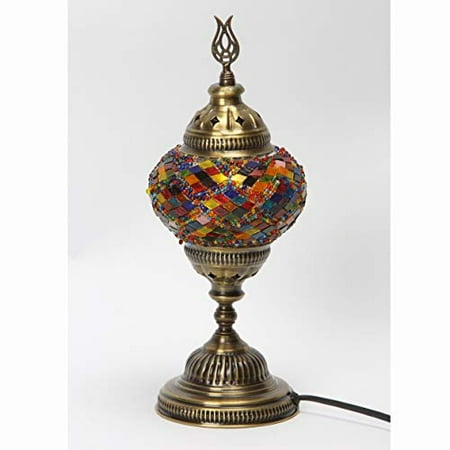 

(31 Models) Mosaic Lamp - Handmade Turkish 4.5 Globes Mosaic Sconce Lamp/Wall Light Stunning Moroccan Style Mosaic Lantern Bronze Wall Lamp for Room Decoration (Denim)