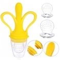 thumbnail image 2 of Alimentador de frutas para bebés, chupete de malla de plátano Comida fresca para niños pequeños, bebés de más de 3 meses Alimentación Suministros para comer Juguetes para la dentición de silicona Xemadio WRLF-538-4, 2 of 9