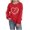 Red, variant on Emitonse Toddler Baby Girls Sweatshirts Football Sweatshirt For Girls Graphic Print Casual Long Sleeve Crewneck Fall Pullover Green,Size 6Y
