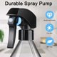 thumbnail image 3 of Paquete de 2 botellas de spray de plástico vacías de 300 ml, pulverizador de niebla sin BPA para plantas acuáticas rellenable, para soluciones de limpieza, jardinería, cabello (negro) -, 3 of 5