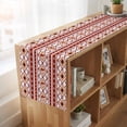 thumbnail image 6 of Red Orange Southwest Table Runner, Aztec Boho Ethnic Geometric Art Washable Cotton Linen Table Runners 120 Inches Long, Dresser Scarf Runner for Dining/Living Room/Kitchen/Square Tables 13''x120'', 6 of 9