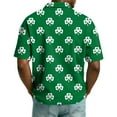 thumbnail image 5 of Men's St. Patrick's Day Shamrock Polo Shirt Short Sleeve Half Zip Casual Top, 5 of 9