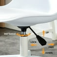 thumbnail image 4 of Modern Home Office Desk Chairs, Adjustable 360 °Swivel Chair with Wheels, Armless Swivel Computer Chair Suitable for Dormitories, Bedroom and Office, White, 4 of 6