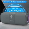 thumbnail image 7 of Babyltrl Portable Bluetooth 5.3 Speaker,Wireless Speaker with Dynamic LED Lights and Powerful 360° Sound,TWS Pairing,Outdoor Music Party Show,Gray, 7 of 7
