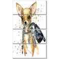 thumbnail image 2 of Brown Toy Terrier Dog Watercolor - Abstract Canvas Art Print, 2 of 3