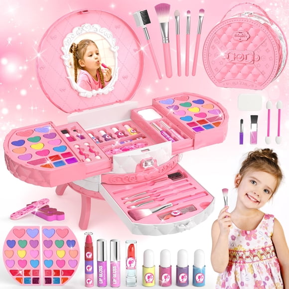 Set de maquillaje PERRYHOME Kids para niñas de 5 a 8 años con 57 piezas