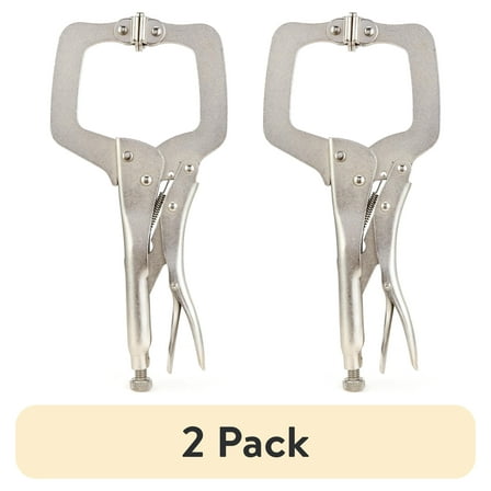 (2 pack) Hyper Tough 11 inch C-Style Locking Pliers UW79503A New Condition