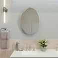 thumbnail image 4 of Croydex Tay Oval Stainless Steel Mirror Cabinet, Bathroom Medicine Cabinet (18x26in), 4 of 8
